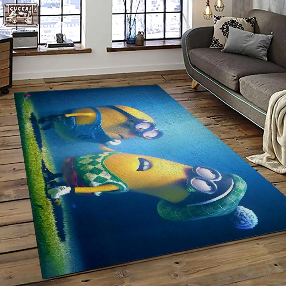 Despicable me film movie minion characters area rug home decor halloween gift best present for friends dmm83 Rectangle Rug