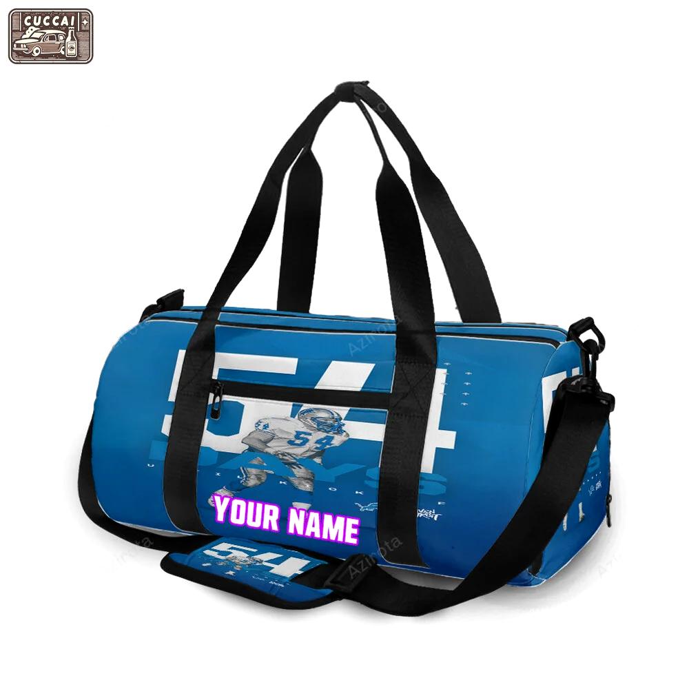 Detroit lions 54 days until kickoff personalized name travel bag gym bag 1622 Travel Bag