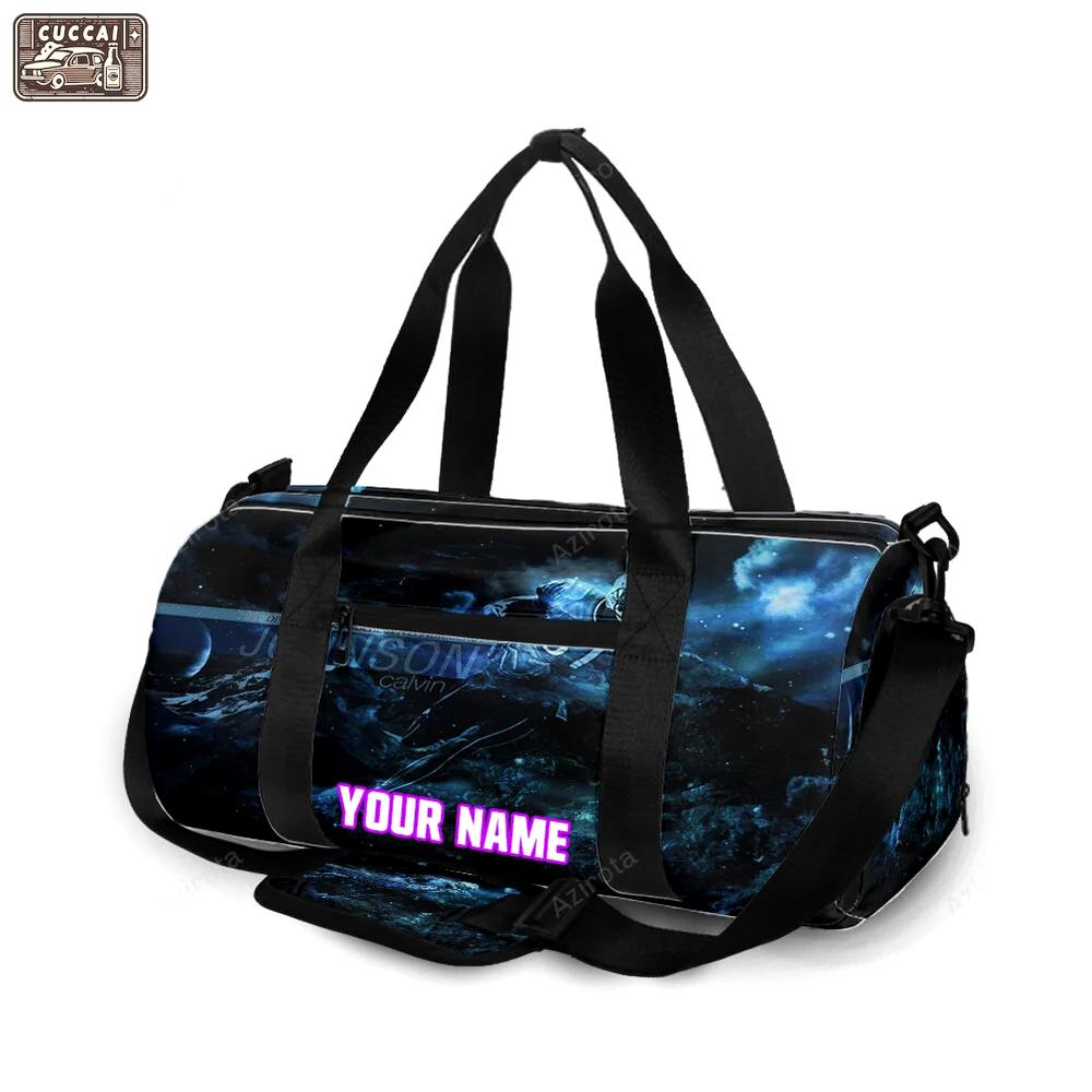 Detroit lions calvin johnson 81 v2 personalized name travel bag gym bag 827 Travel Bag