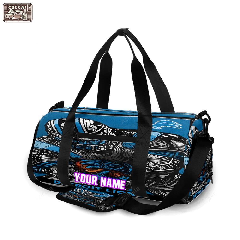 Detroit lions player tribal personalized name travel bag gym bag 292 Travel Bag