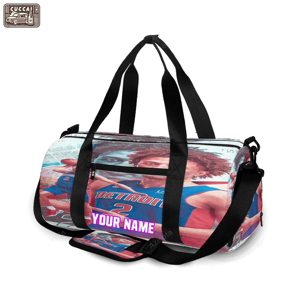 Detroit pistons cade cunningham1 personalized name travel bag gym bag 639 Travel Bag