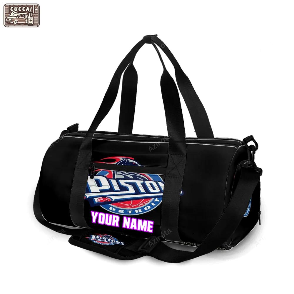 Detroit pistons horse black personalized name travel bag gym bag 340 Travel Bag