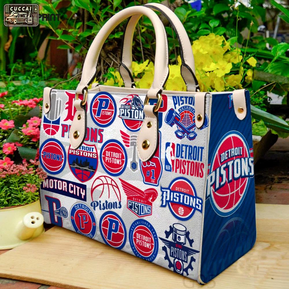 Detroit pistons leather bag for women gift 932 Women Leather Hand Bag