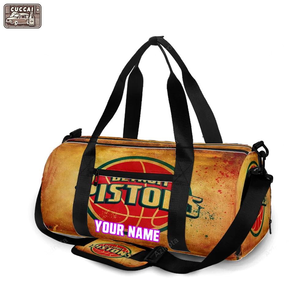 Detroit pistons vintage personalized name travel bag gym bag 1858 Travel Bag