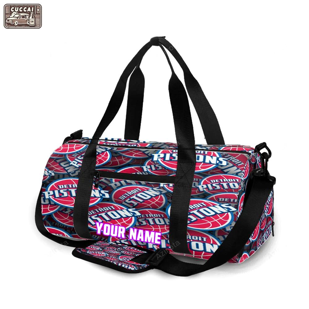 Detroit pistons1 personalized name travel bag gym bag 2163 Travel Bag