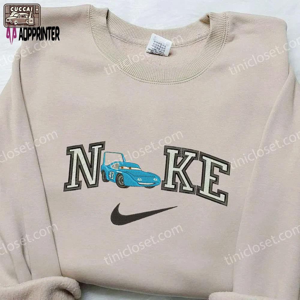 Dinoco x nike embroidered shirt: car cartoon & custom design Embroidered Shirt