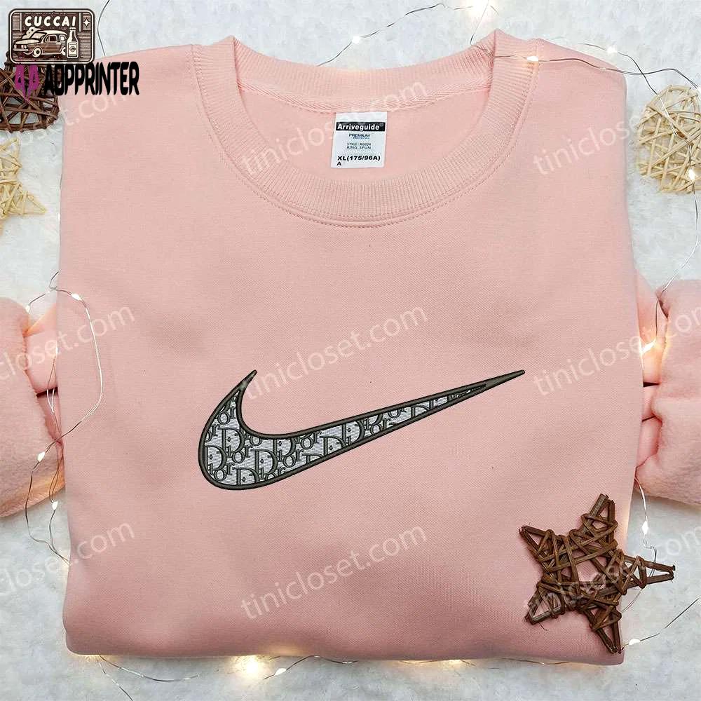 Dior x nike embroidered shirt: custom brand shirt for maximum style Embroidered Shirt