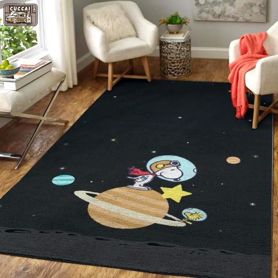 Disney fans snoopy area rug living room rug home decor home decor Rectangle Rug