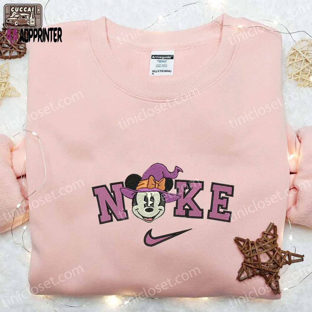 Disney halloween embroidered hoodie sweatshirt & t-shirt: nike x minnie mouse & inspired collection Embroidered Shirt
