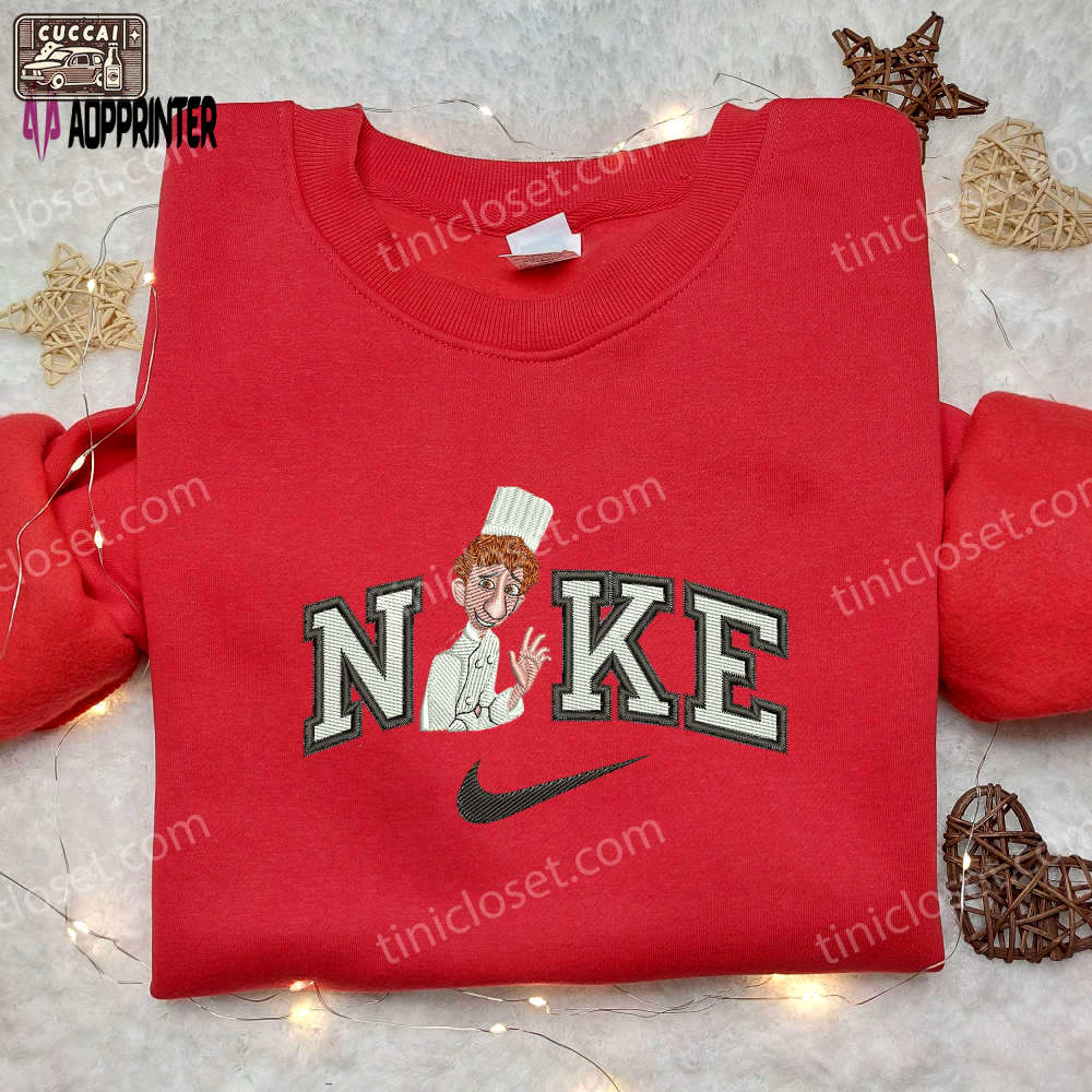 Disney nike embroidered hoodie & alfredo linguini shirt: unique collaboration & inspired designs Embroidered Shirt