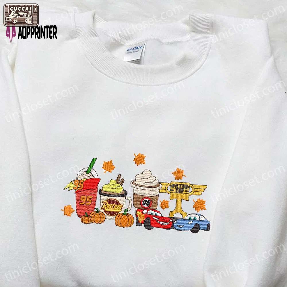Disney pixar cars halloween sweatshirt: cute embroidered hoodie – perfect family gift Embroidered Shirt