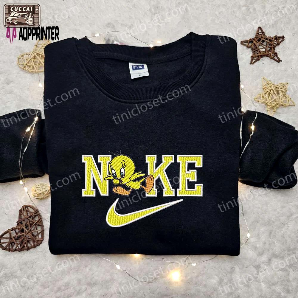 Disney x nike cartoon embroidered hoodie & shirt: best family birthday gift ideas Embroidered Shirt