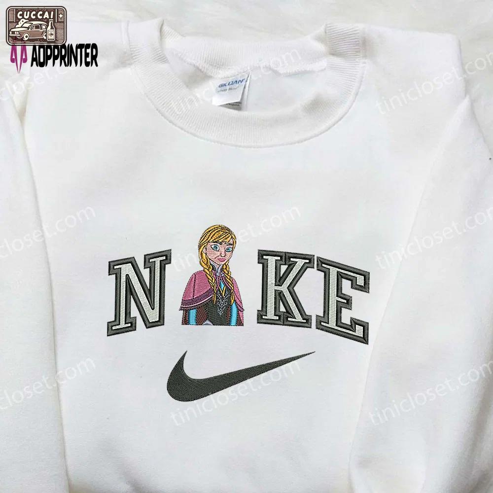 Disneyland family shirt: nike anna arendelle embroidered nike-inspired for fun & style! Embroidered Shirt