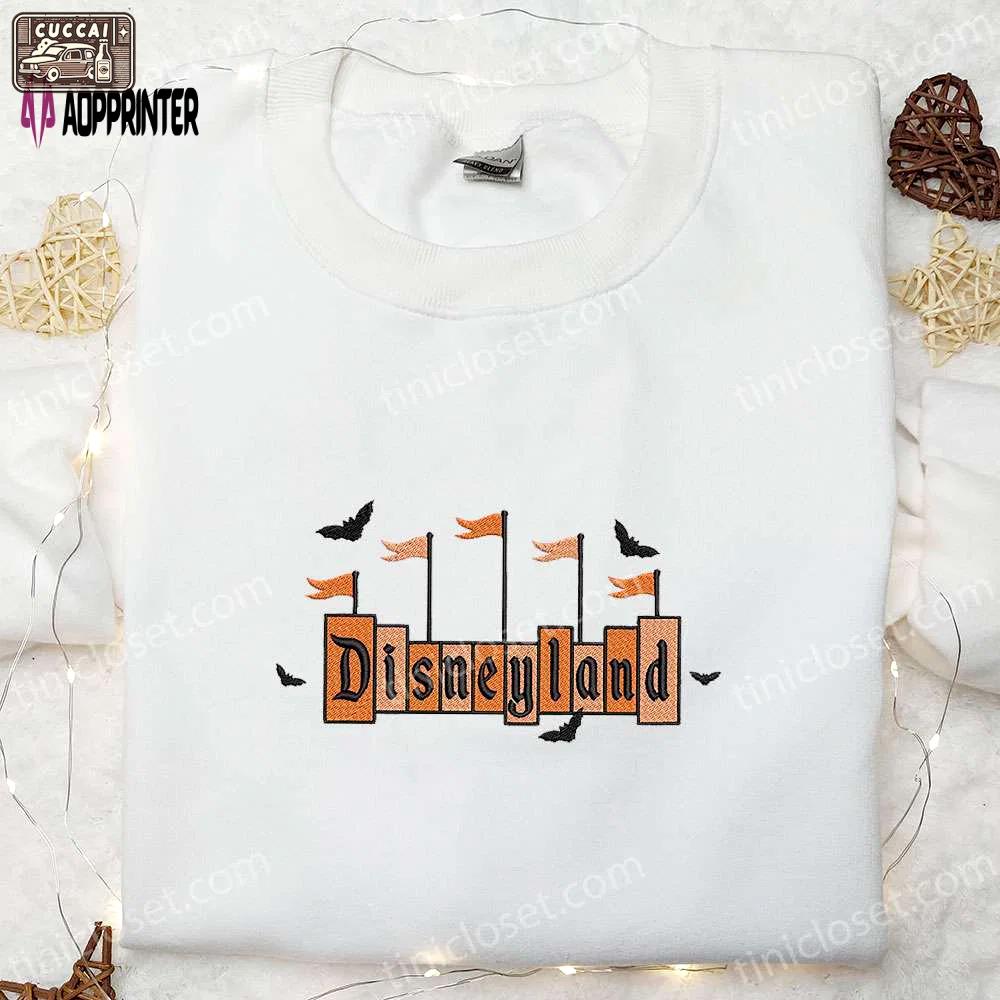 Disneyland halloween embroidered sweatshirt: spooky disney shirt for family Embroidered Shirt