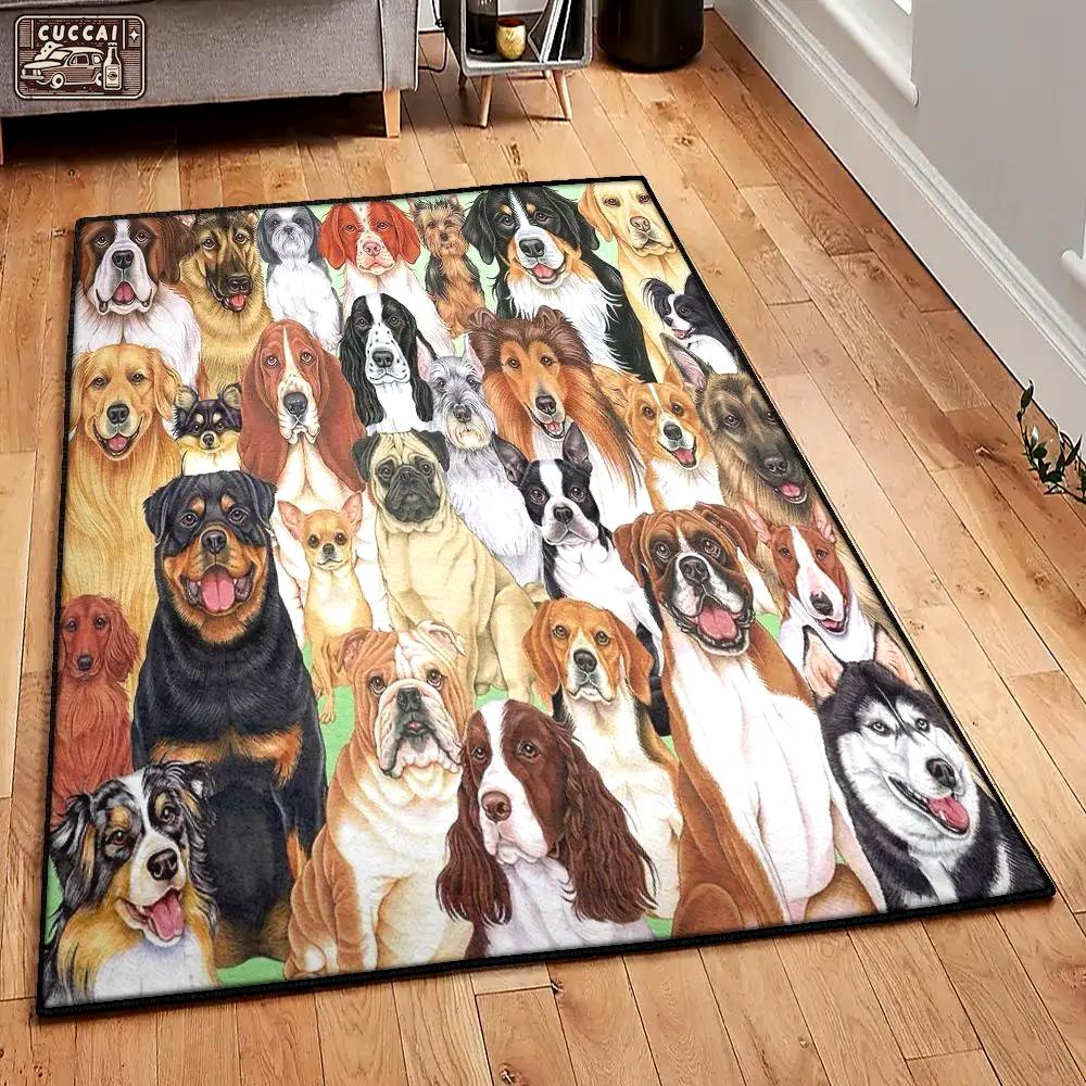 Dog large area rugs, lovely dog gift for dog lovers gs rug Rectangle Rug