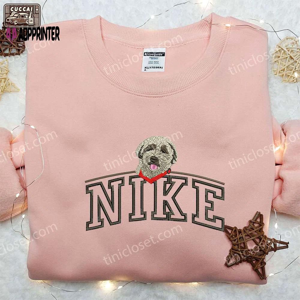 Dog on top x nike embroidered shirt: animal & custom nike tee Embroidered Shirt