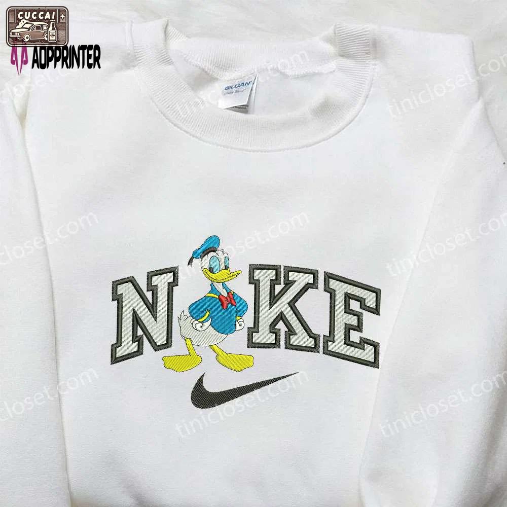 Donald duck x nike embroidered shirt – unique custom design for fans Embroidered Shirt