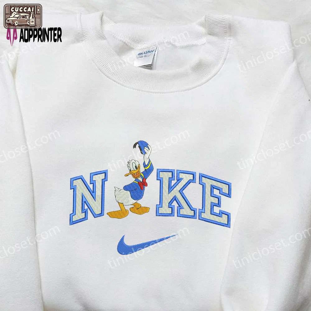 Donald hat x nike embroidered shirt – custom donald duck tee Embroidered Shirt