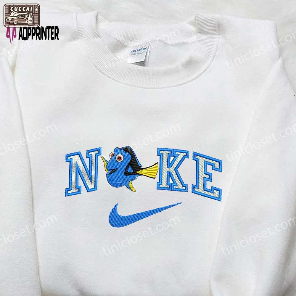 Dory x nike embroidered shirt: custom finding dory tee Embroidered Shirt