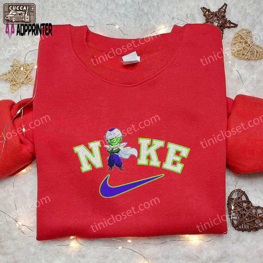 Dragon ball embroidered shirt nike inspired hoodie – piccolo x nike collection Embroidered Shirt