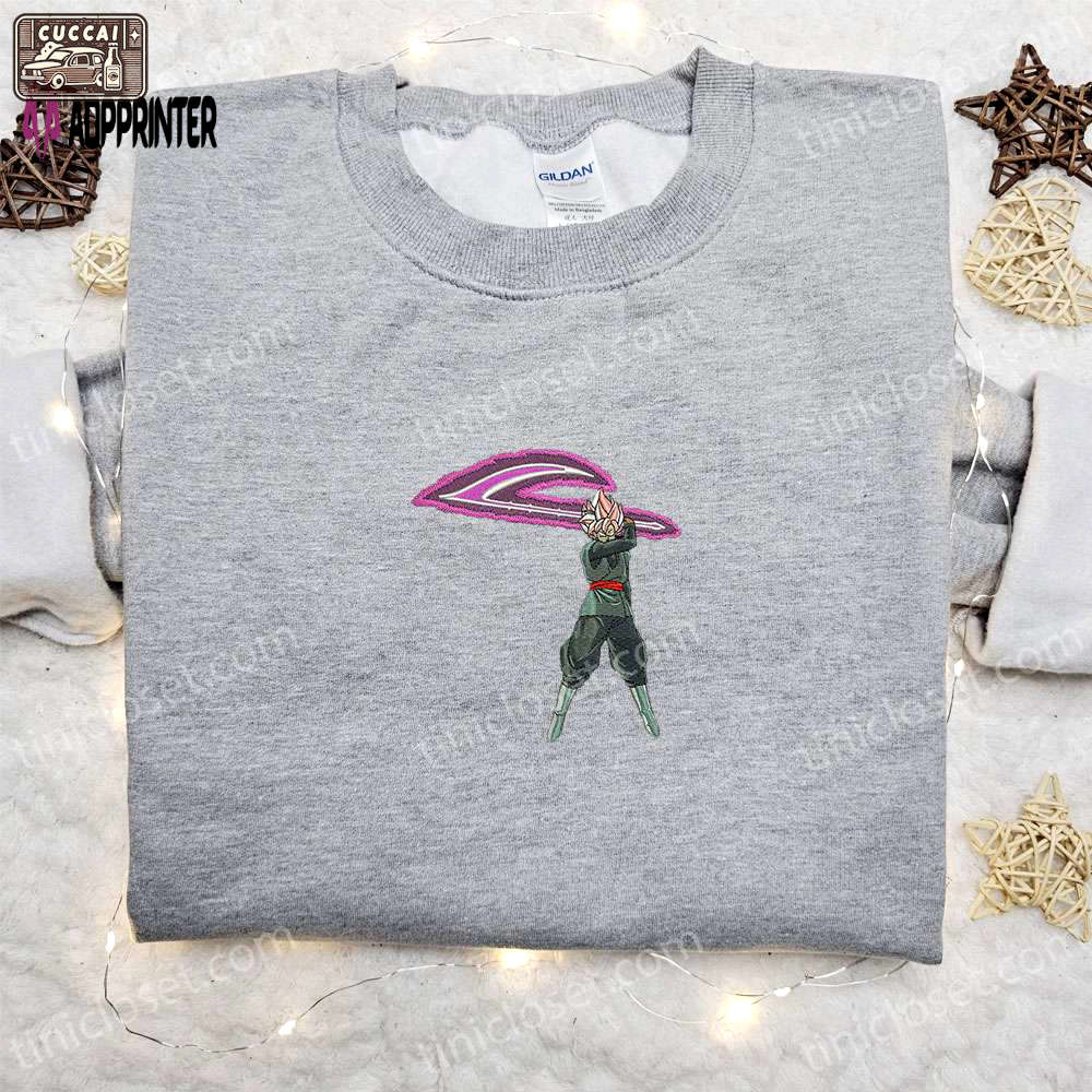 Dragon ball goku black zamasu x swoosh anime sweatshirt: best birthday gift for family Embroidered Shirt