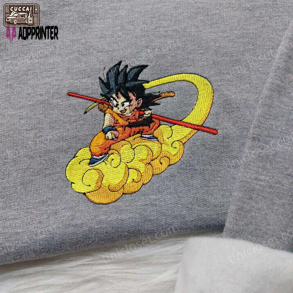 Dragon ball songoku embroidered shirt sweatshirt & anime hoodie – perfect for fans! Embroidered Shirt