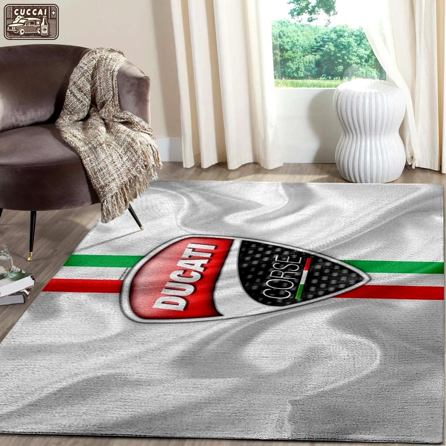 Ducati logo supermotor area rugs living room carpet fn161224 rug regtangle carpet floor decor home decor Rectangle Rug