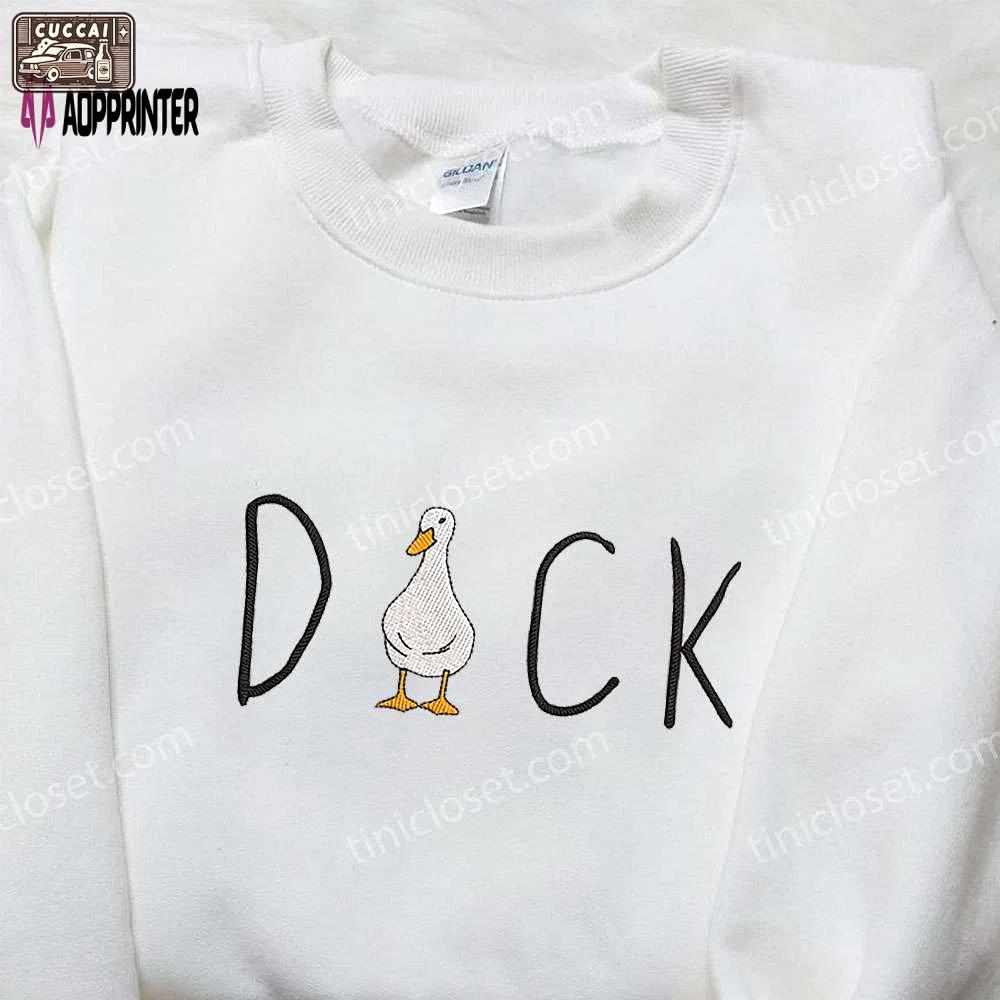 Duck animal & funny embroidered shirt – quirky & stylish designs! Embroidered Shirt