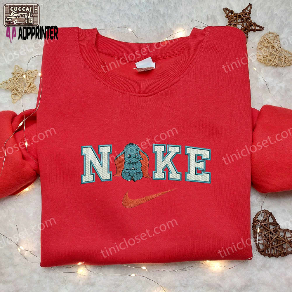 Dumbo x nike embroidered shirt: custom stylish & unique nike embroidery Embroidered Shirt