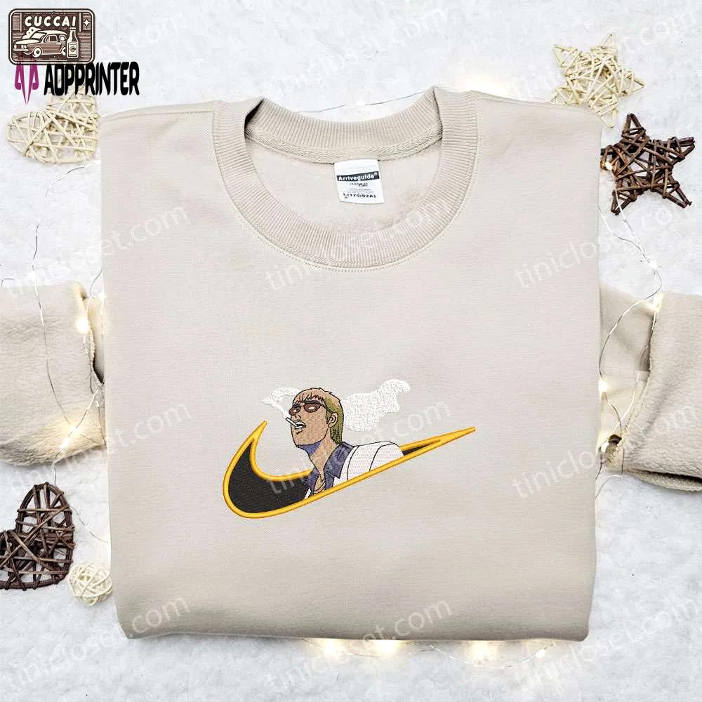 Eikichi onizuka x nike anime embroidered shirt: great teacher onizuka inspired stylish nike design Embroidered Shirt