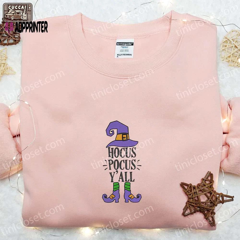 Elf hocus pocus yall halloween embroidered shirt – adorable & inspiring halloween tee Embroidered Shirt