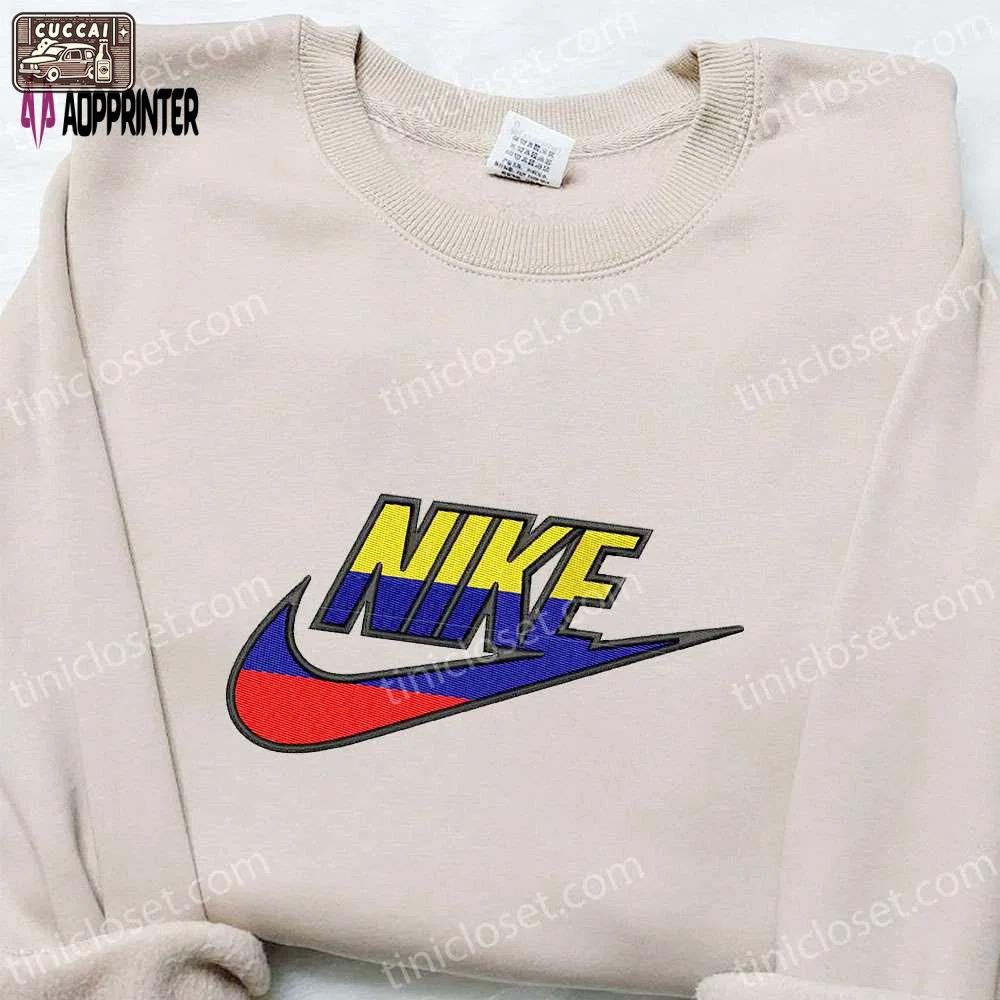 Equador x nike embroidered hoodie & shirt: best family gift nike inspired – shop now! Embroidered Shirt