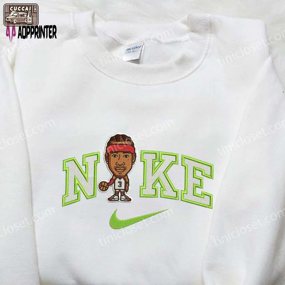 Exclusive allen iverson x nike embroidered shirt – perfect nba fan gift Embroidered Shirt