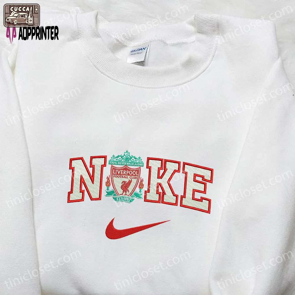 Exclusive liverpool x nike embroidered shirt – authentic football club inspired apparel Embroidered Shirt