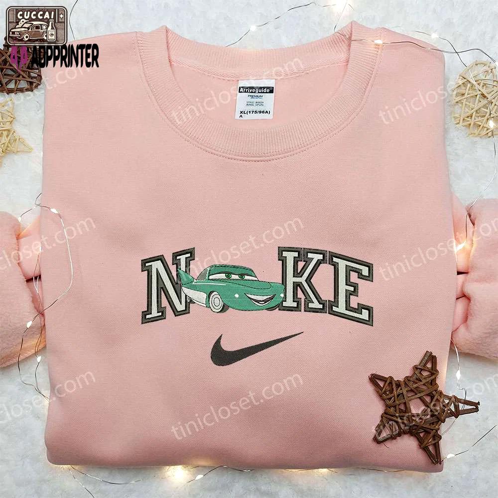 Flo car x nike embroidered shirt – customized car & nike logo tee Embroidered Shirt