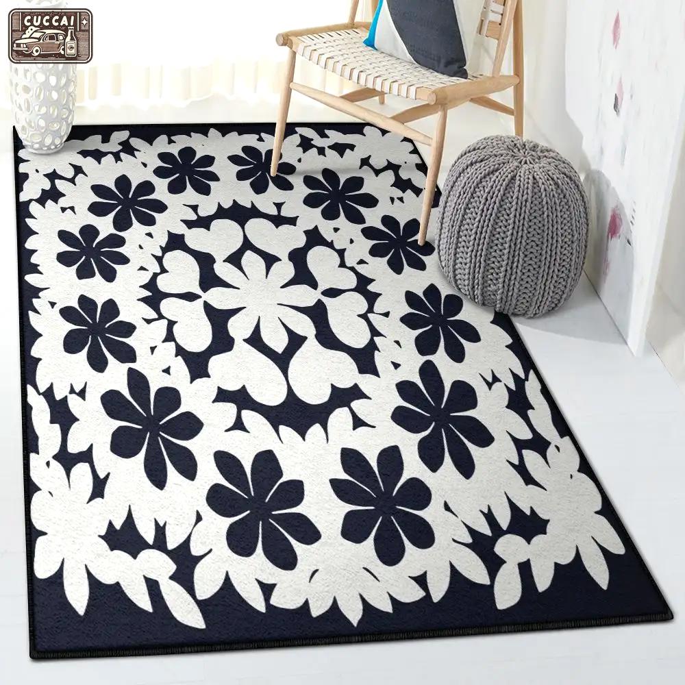 Flower indoor outdoor carpet, hawaiian flower rug Rectangle Rug
