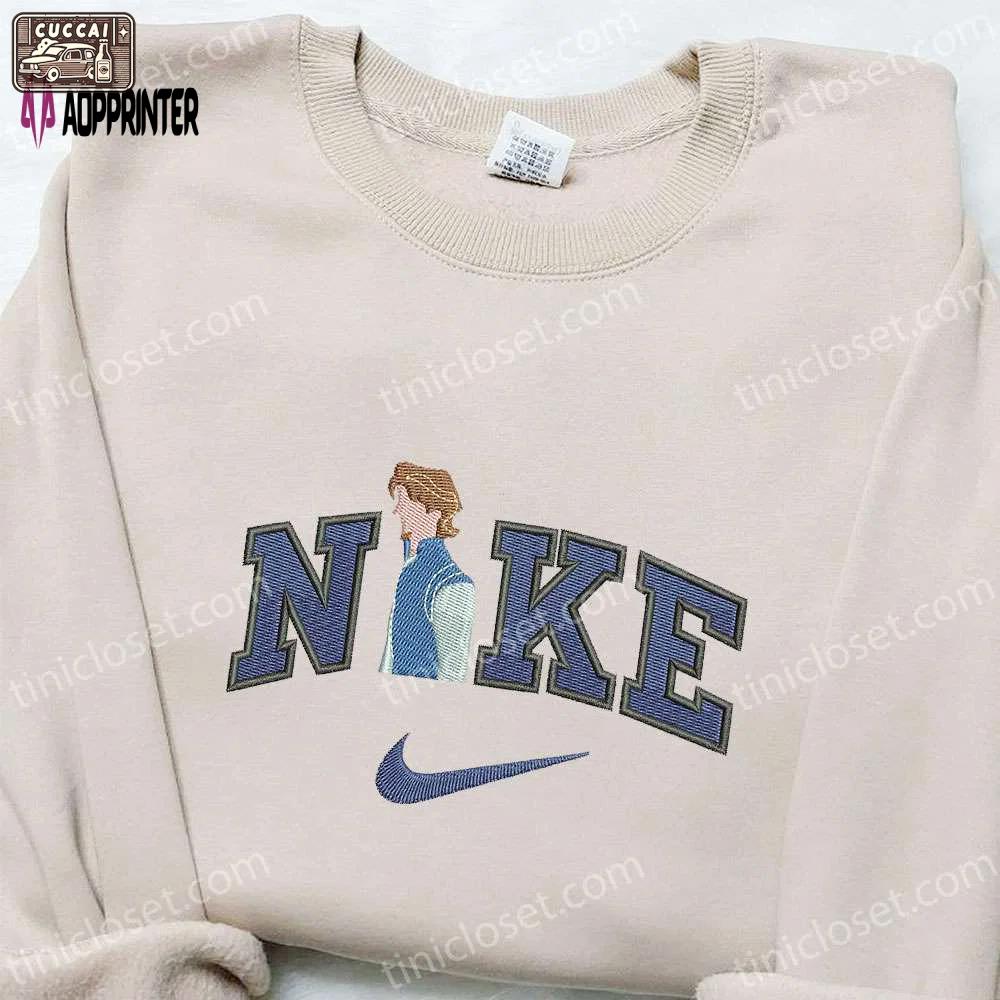 Flynn rider x nike cartoon embroidered hoodie & tangled shirt nike inspired embroidery Embroidered Shirt