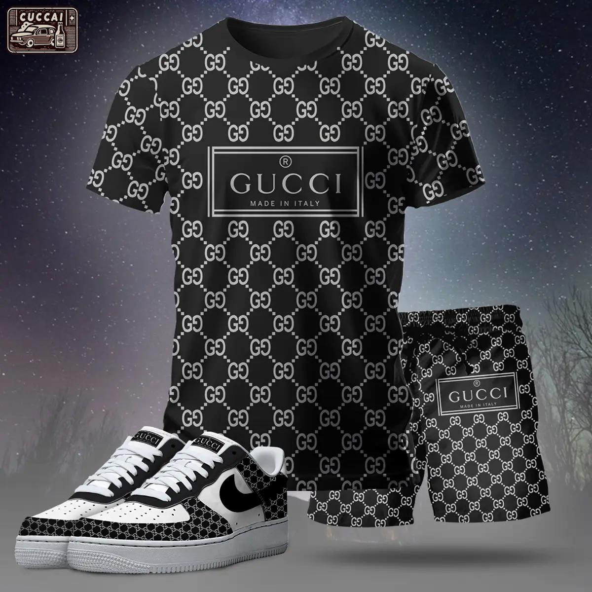 For the girls who love all-black statement fits, minimal logo graphic tee outfit t-shirt – black monogram print | clean girl aesthetic outfit T-Shirt Short Sneakers Set