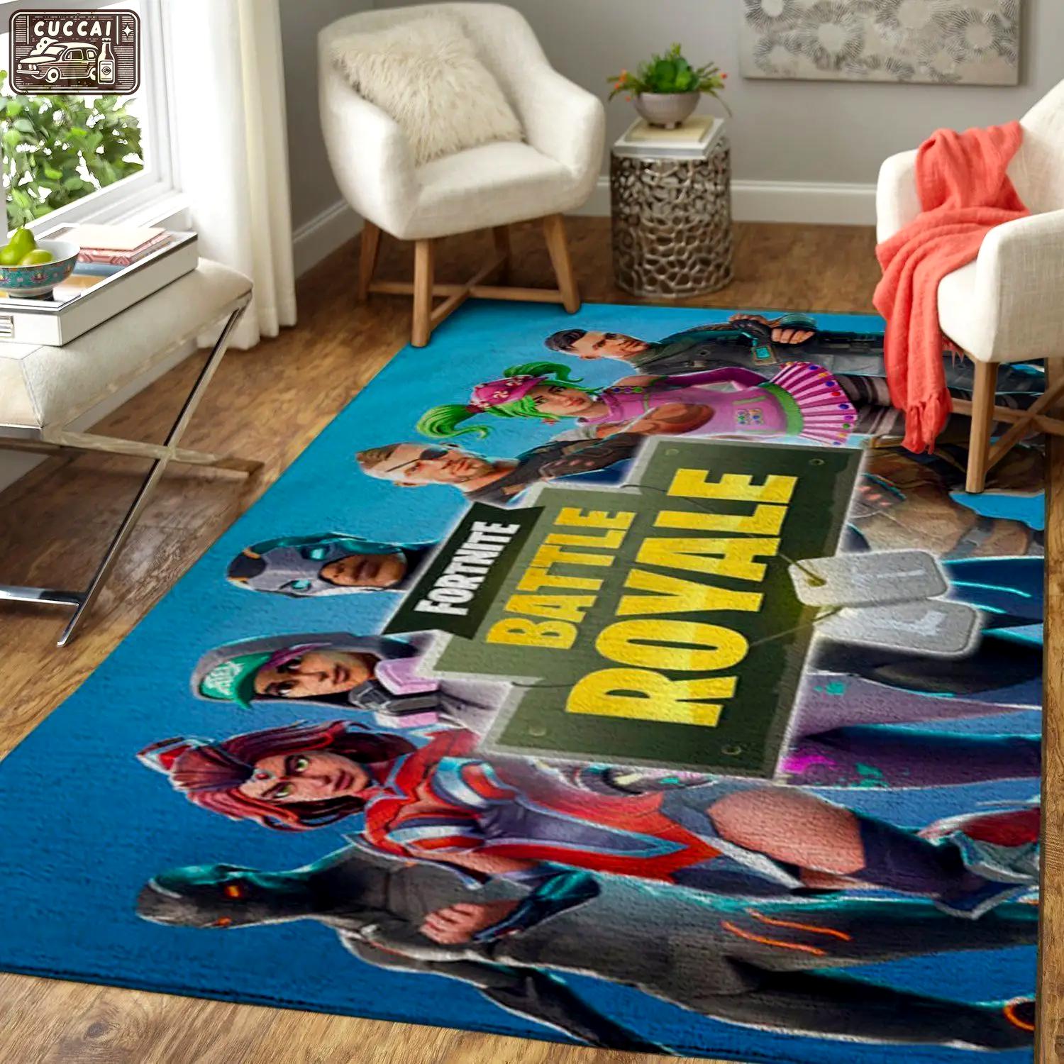 Fortnite area rug video game carpet gamer living room rugs rug regtangle carpet floor decor home decor v46 Rectangle Rug