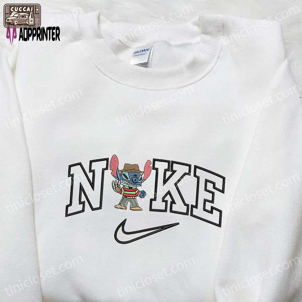Freddy krueger x nike embroidered hoodie & shirt: best halloween gift ideas Embroidered Shirt