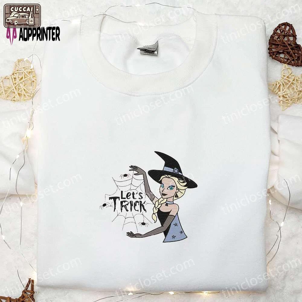 Frozen elsa princess halloween embroidered shirt – best gift for daughter Embroidered Shirt