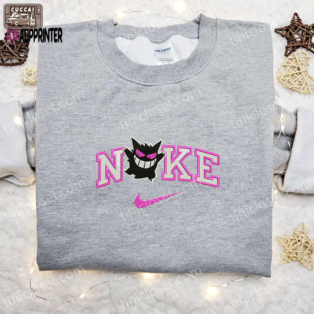 Gengar x nike embroidered shirt pokemon & nike inspired apparel Embroidered Shirt