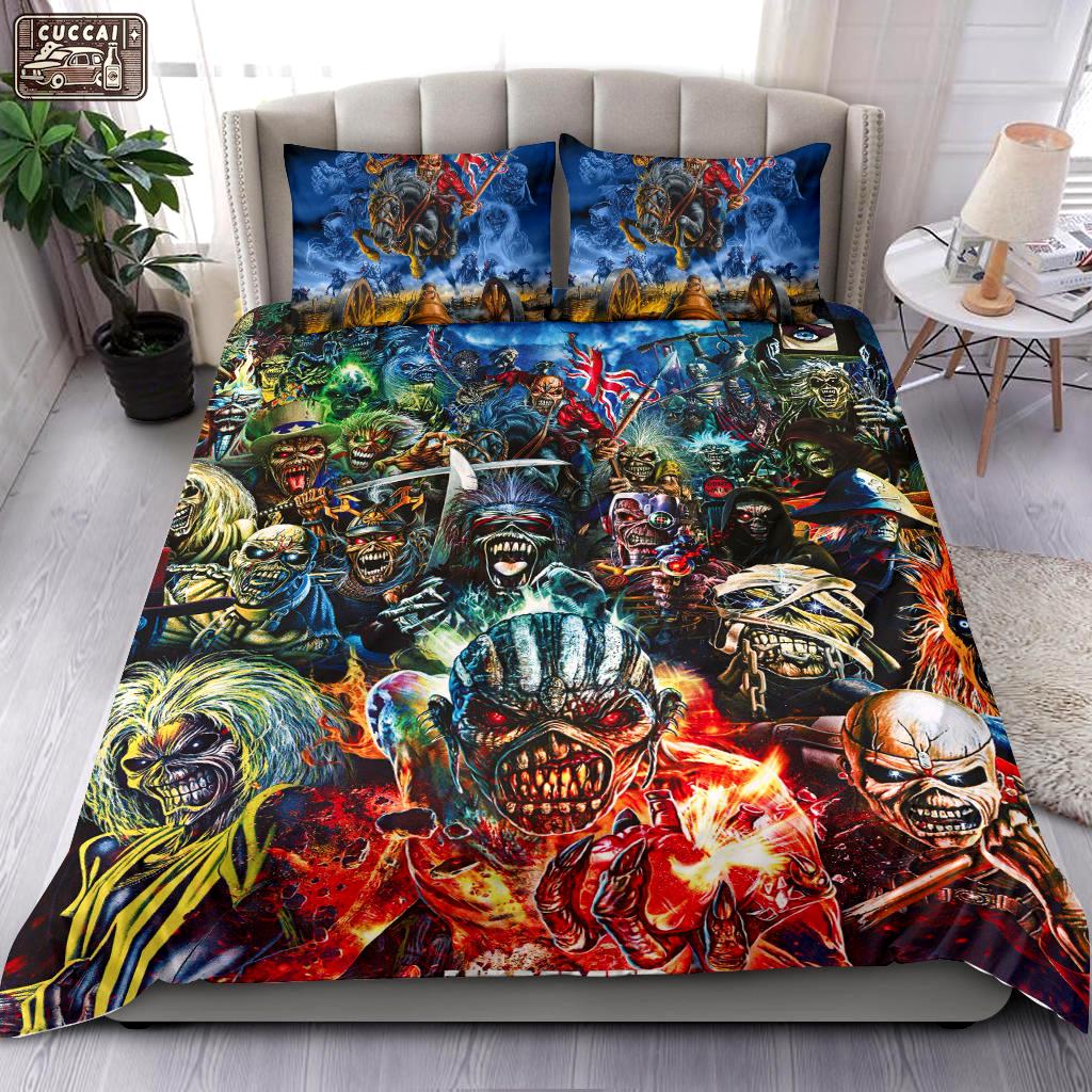 Gift for fans - iron maiden music band ver6 full  Bedding Sets covers duvet blankets bedspread bed linen sheets Bedroom ideas home decor bedclothes