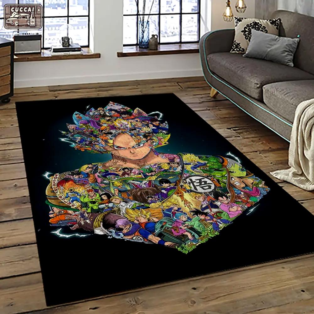Goku characters cartoon movie carpet rectangle area rug for living room bedroom decor gku40 Rectangle Rug