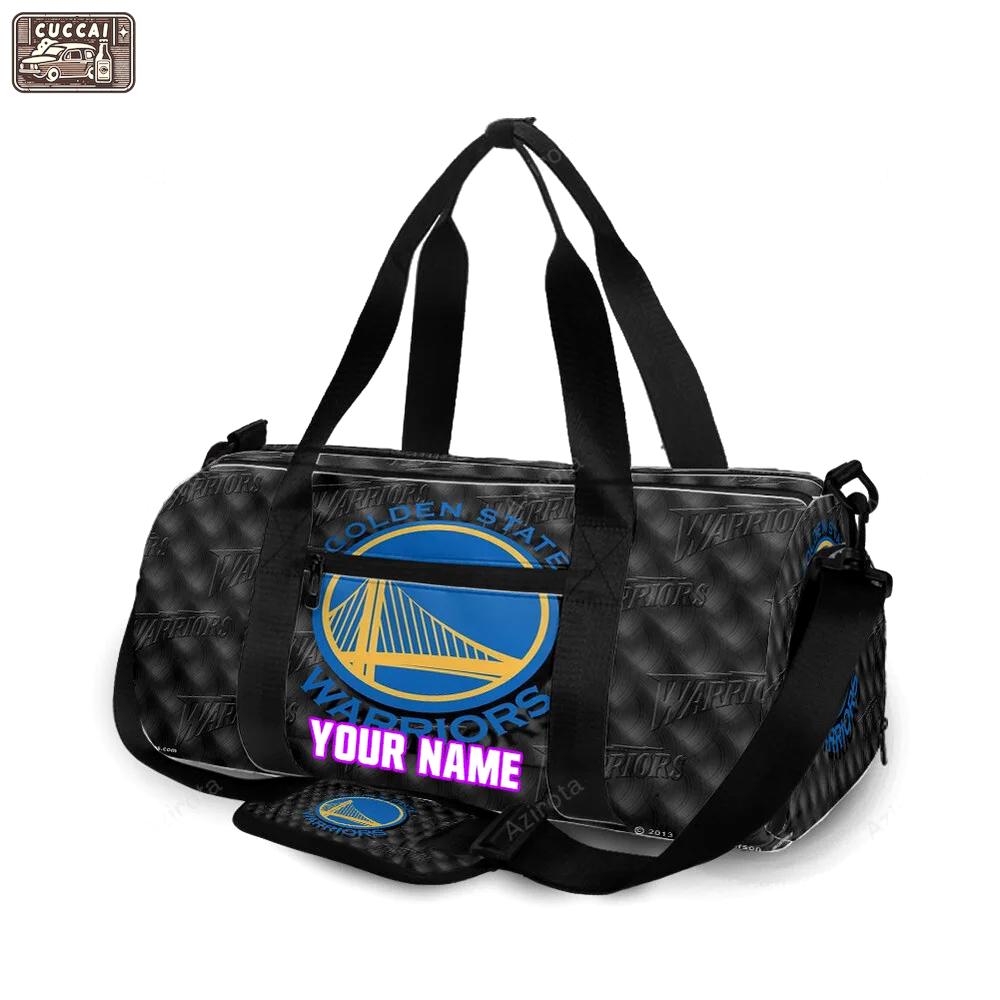Golden state warriors emblem pattern personalized name travel bag gym bag 2107 Travel Bag