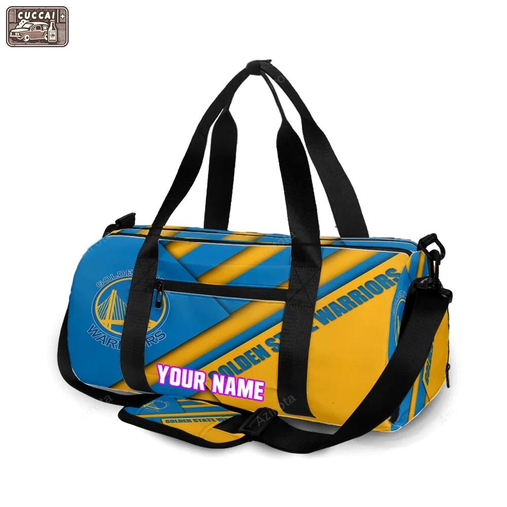 Golden state warriors emblem texture flag personalized name travel bag gym bag 1998 Travel Bag