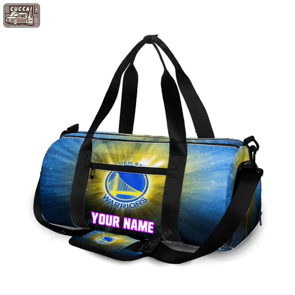 Golden state warriors emblem texture15 personalized name travel bag gym bag 74 Travel Bag