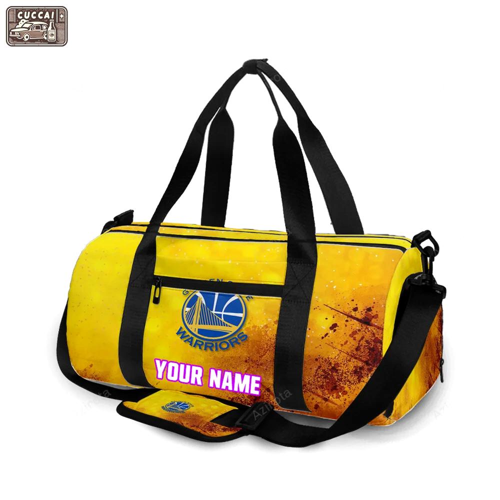 Golden state warriors emblem texture4 personalized name travel bag gym bag 1997 Travel Bag