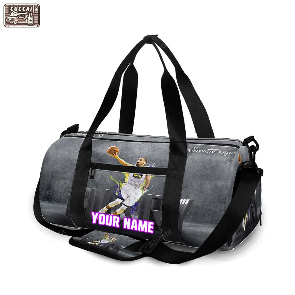 Golden state warriors stephen curry 30 texture11 personalized name travel bag gym bag 1436 Travel Bag