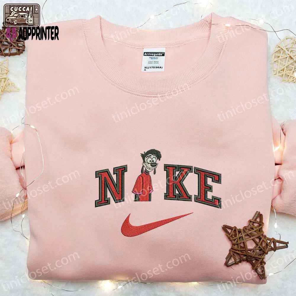Goofy x nike cartoon embroidered sweatshirt: disney & nike inspired shirt Embroidered Shirt